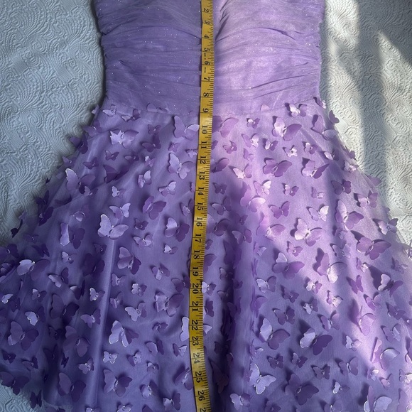 Elegant Purple Strapless Dress - Picture 10 of 10